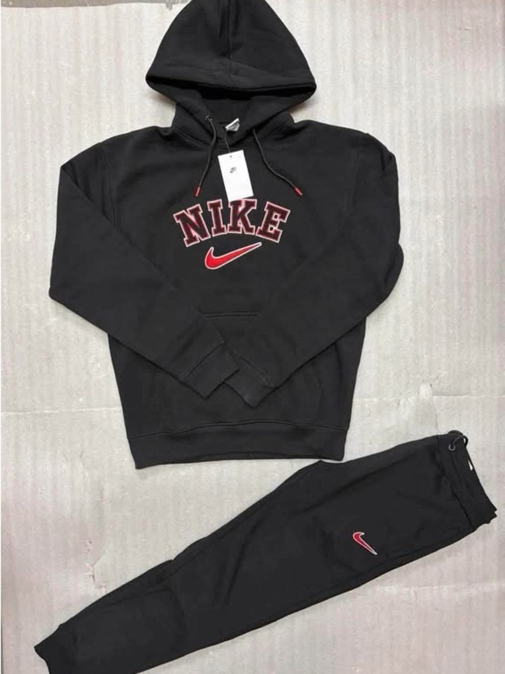 Black nike jogger and hoodie tracksuit